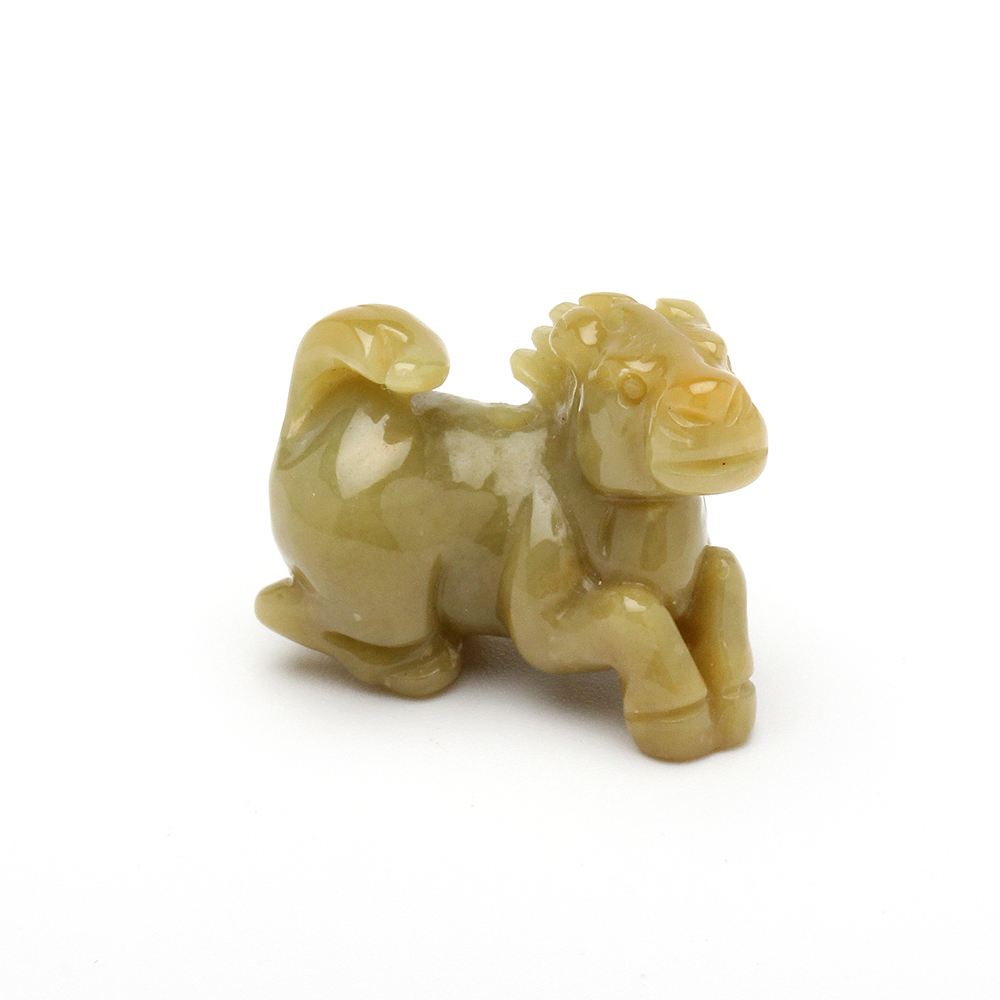 【雅紅珠寶】天然黃翡翠玉項鍊-十二生肖-馬-馬到成功-A0122