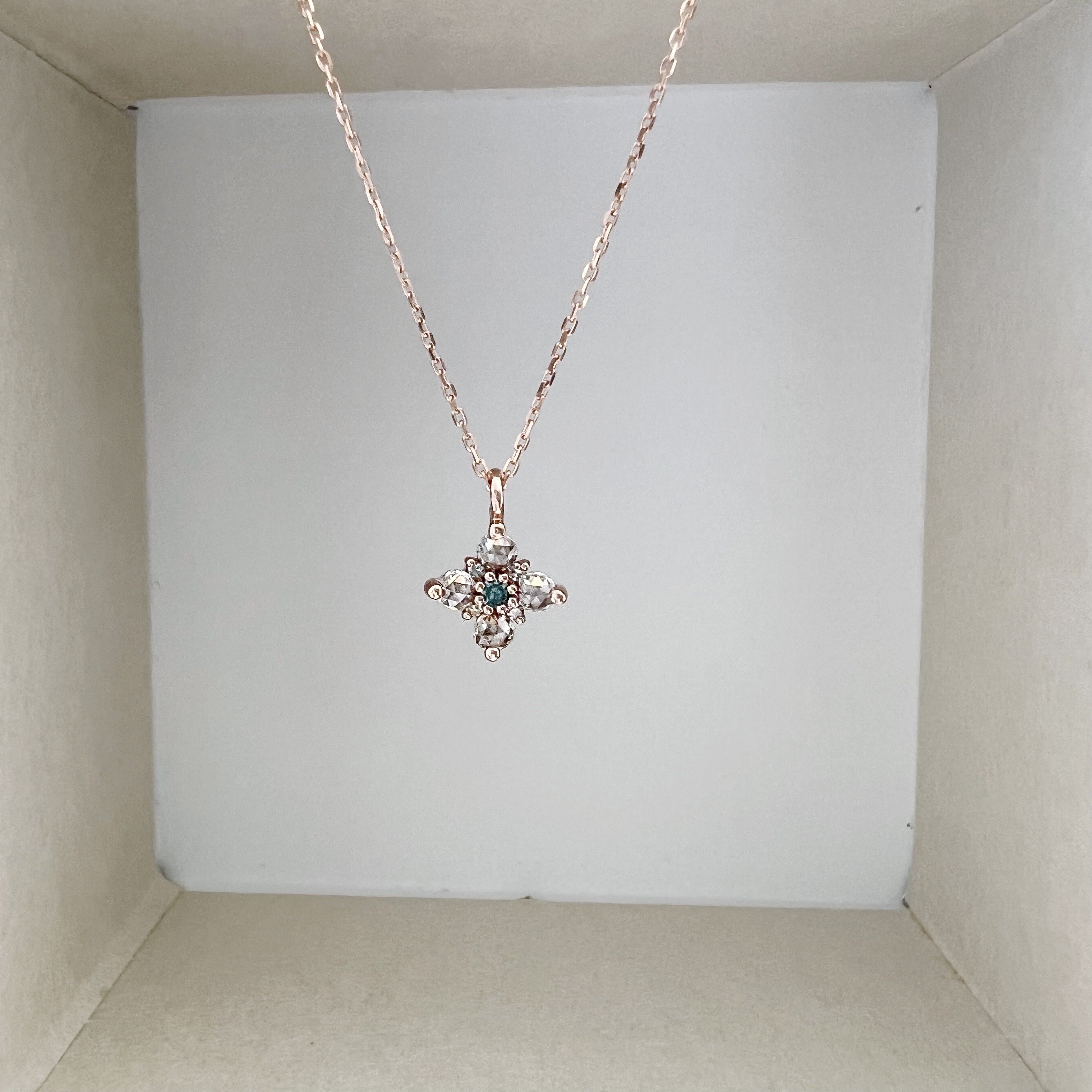 14K Fortunate棕鑽石項鍊