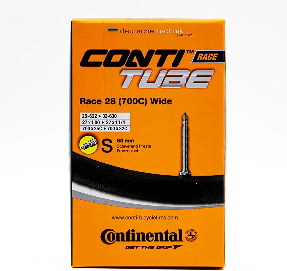 Continental R28 Training Presta 長氣嘴內胎 - 黑色，700C x 25-32 C/60 mm
