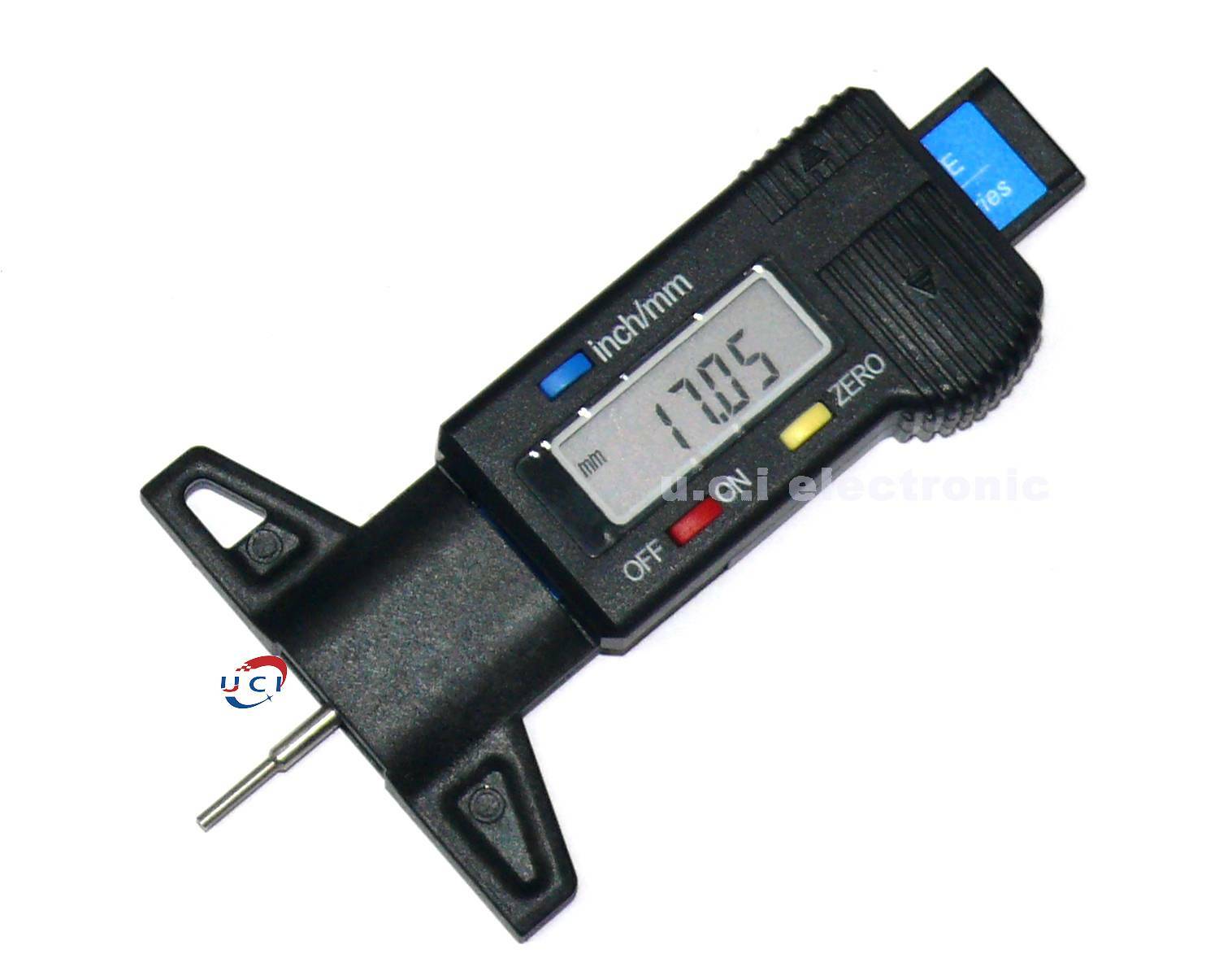 【UCI電子】 (中) 深度卡尺 電子數顯卡尺 輪胎花紋胎面深度計 高精度安全胎紋檢測0-25mm 深度尺