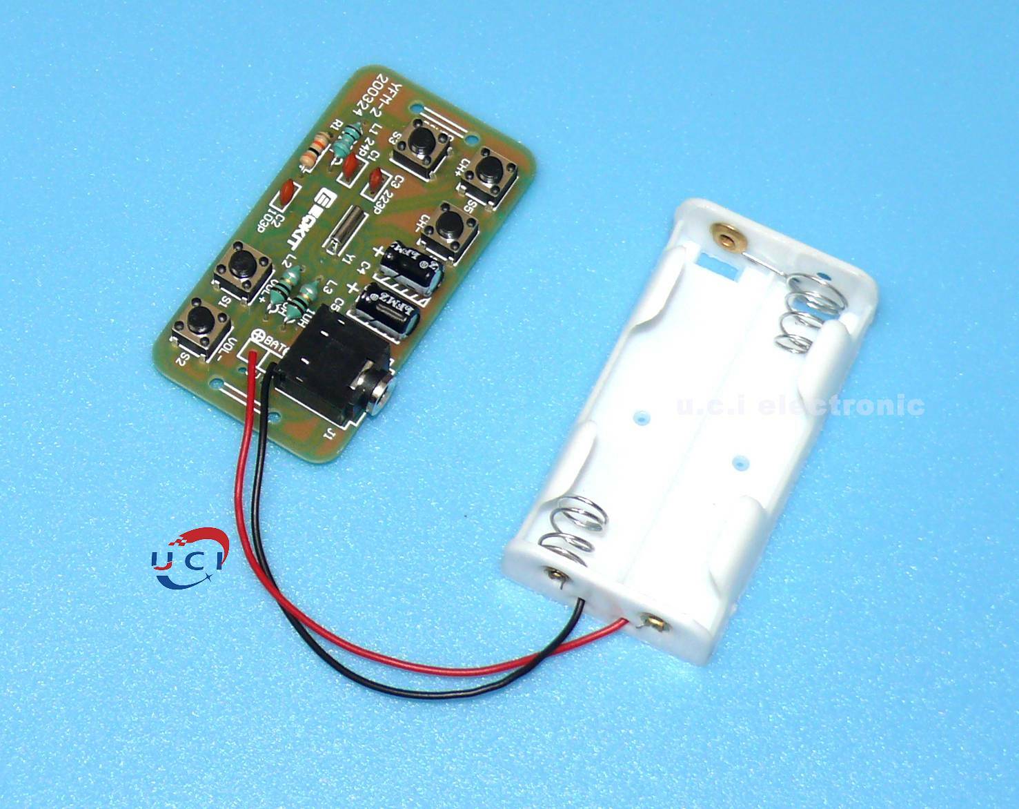 【UCI電子】 (中) DIY收音機 簡易收音機散件 FM身歷聲收音機套件收音機實習套件