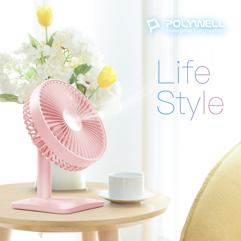 【POLYWELL】桌面立式風扇 3色