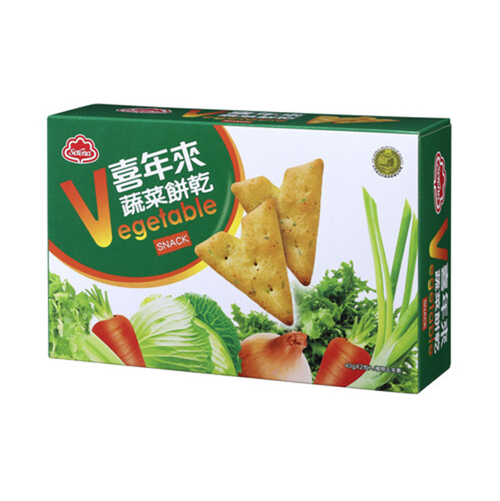 （箱購）喜年來-蔬菜餅乾80g(12入/箱)