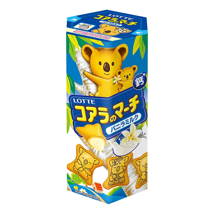 （箱購）樂天小熊餅-牛奶風味37g(48入/箱)