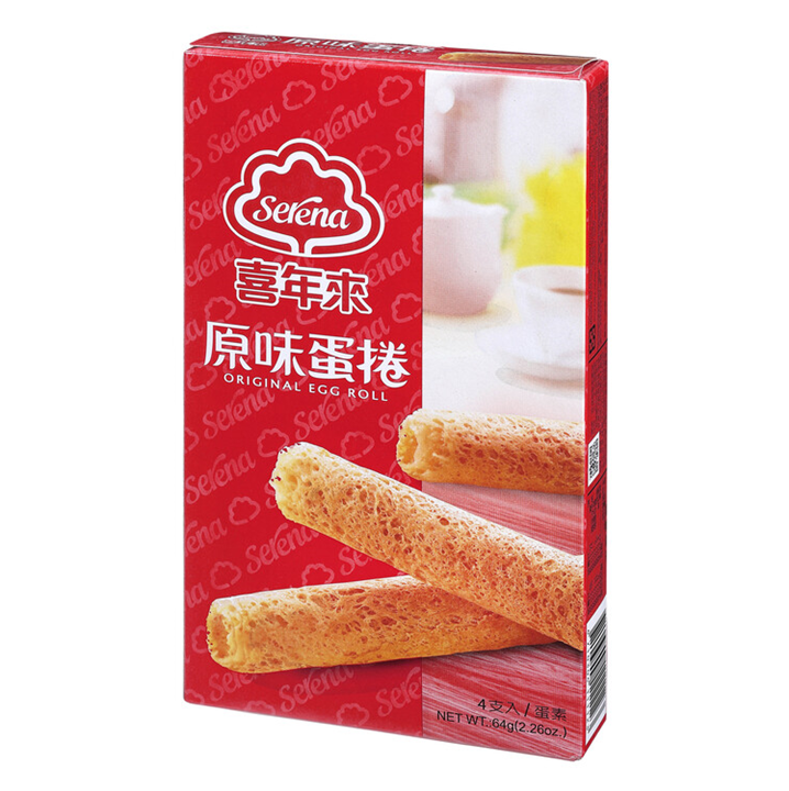 （箱購）喜年來-原味蛋捲隨手包64g(12入/箱)