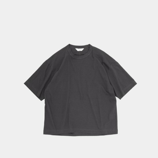 STILL BY HAND - Strong Twisted Yarn T-shirt / CHARCOAL