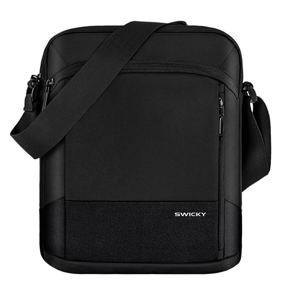 【SWICKY】 潮流防潑水側背包/休閒包/男包(黑)