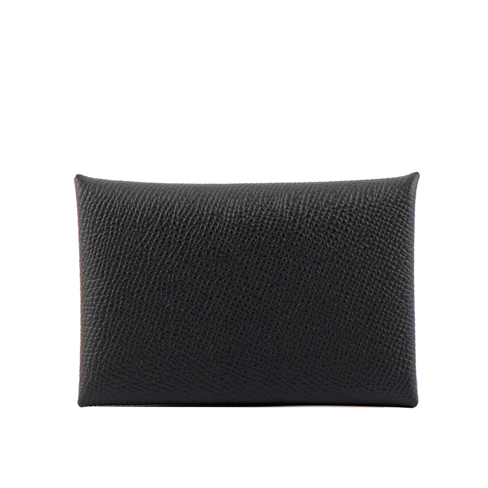 【Hermès】Calvi Epsom皮釦式名片/卡片夾