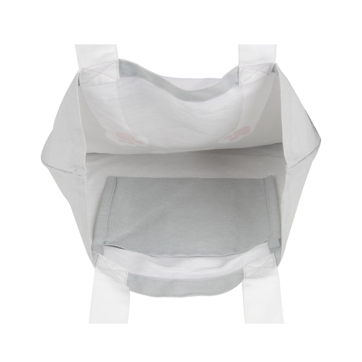 日本 FRIENDS HILL TAACHAN白貓 貓爪子手挽設計布袋 (39 x 38cm)-Gray -828230