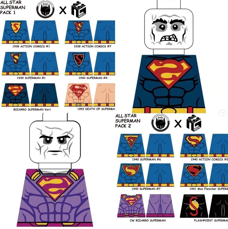 【Hades X hg_minifigs】Superman Suit Torso Set