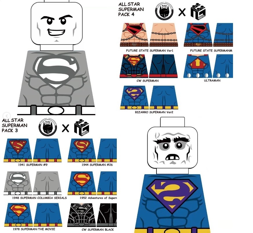 【Hades X hg_minifigs】Superman Suit Torso Set