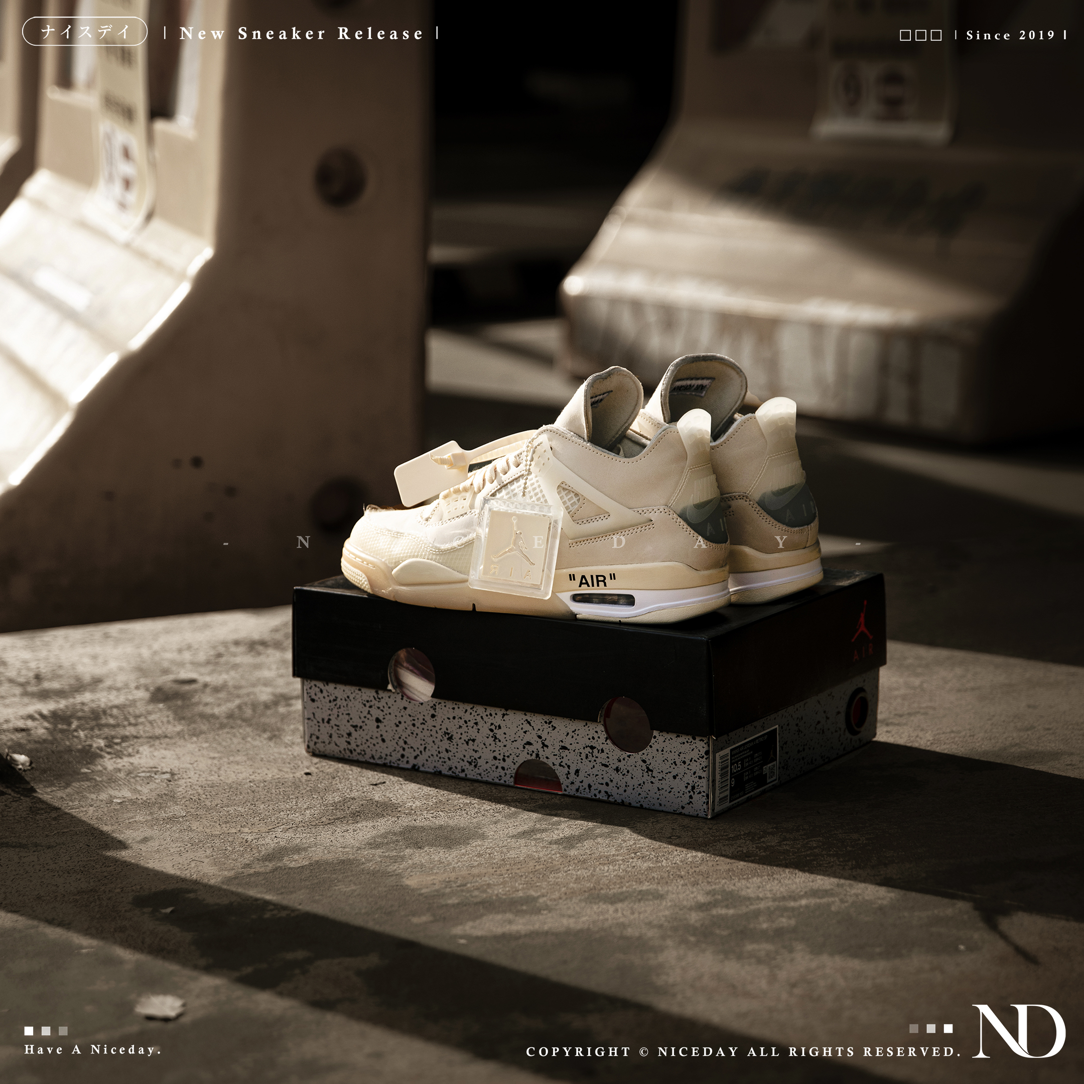 NICEDAY 代購 Off-White x Air Jordan 4 Sail 白帆 女鞋 CV9388-100