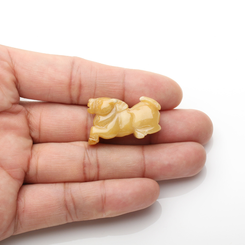 【雅紅珠寶】天然黃翡翠玉項鍊-十二生肖-馬-遙遙領先-A0127