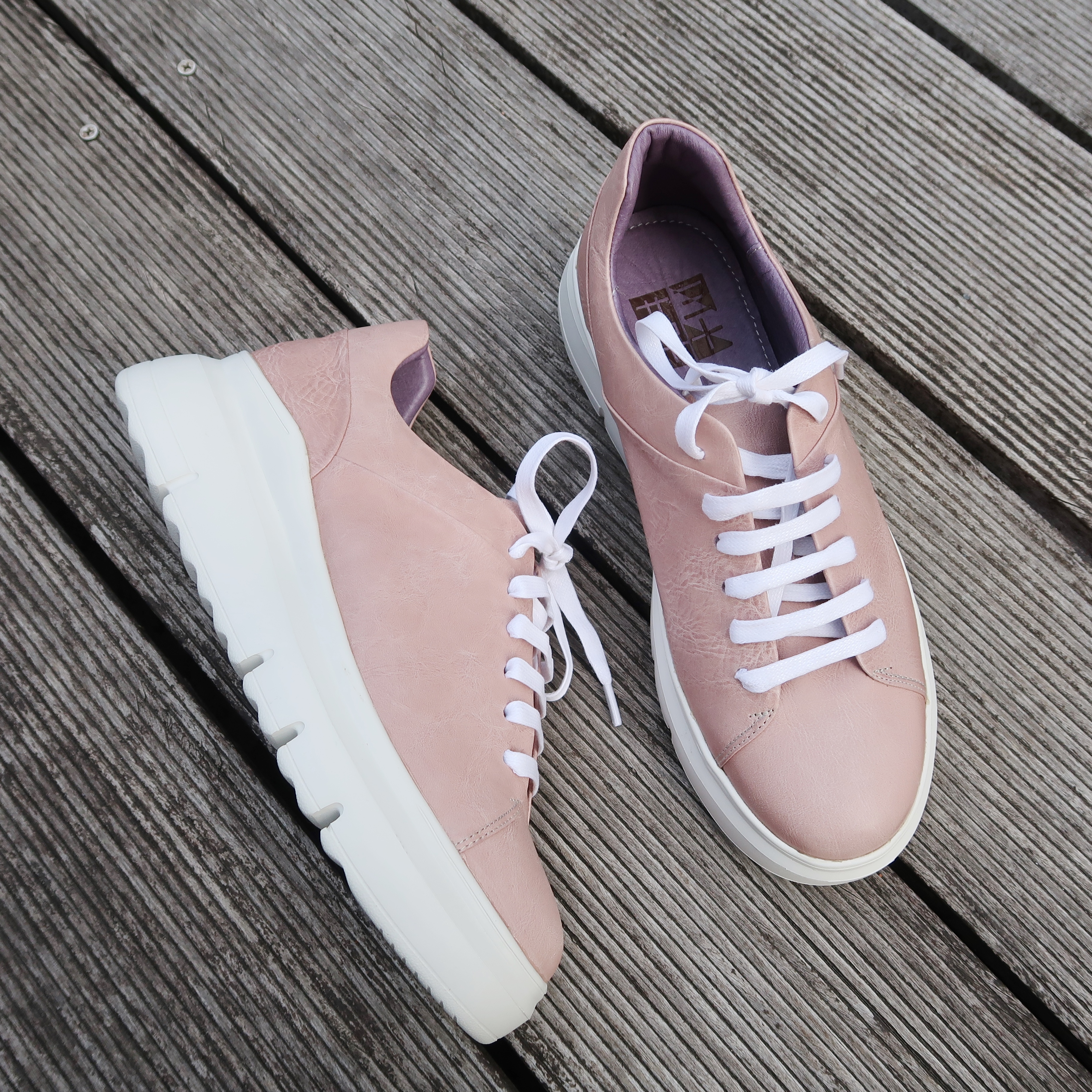 【倆個人 Mix 致青春】內外全真皮牛皮綁帶輕量MODO厚底休閒運動鞋小白鞋