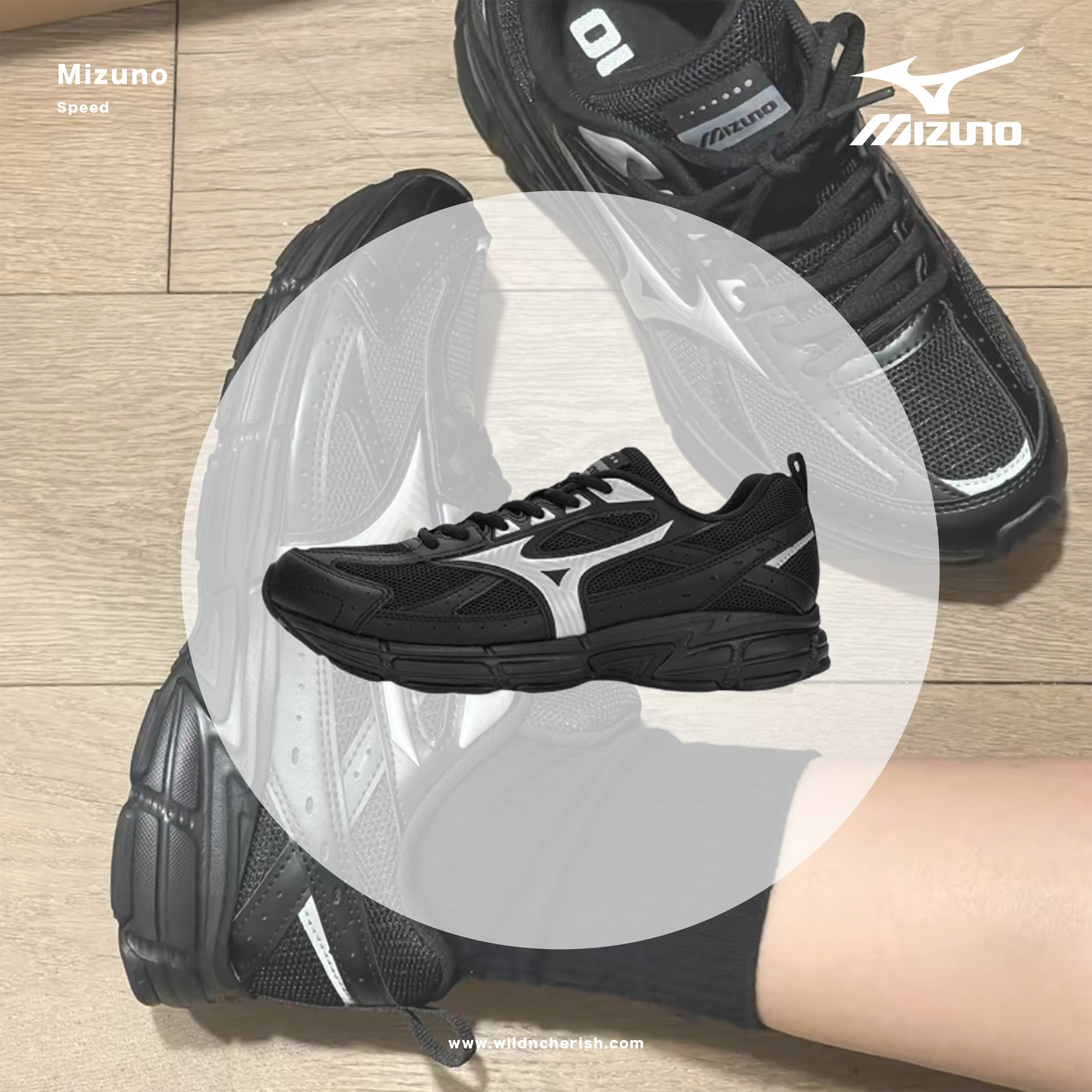 預訂 | Mizuno Sportstyle Speed 黑銀色