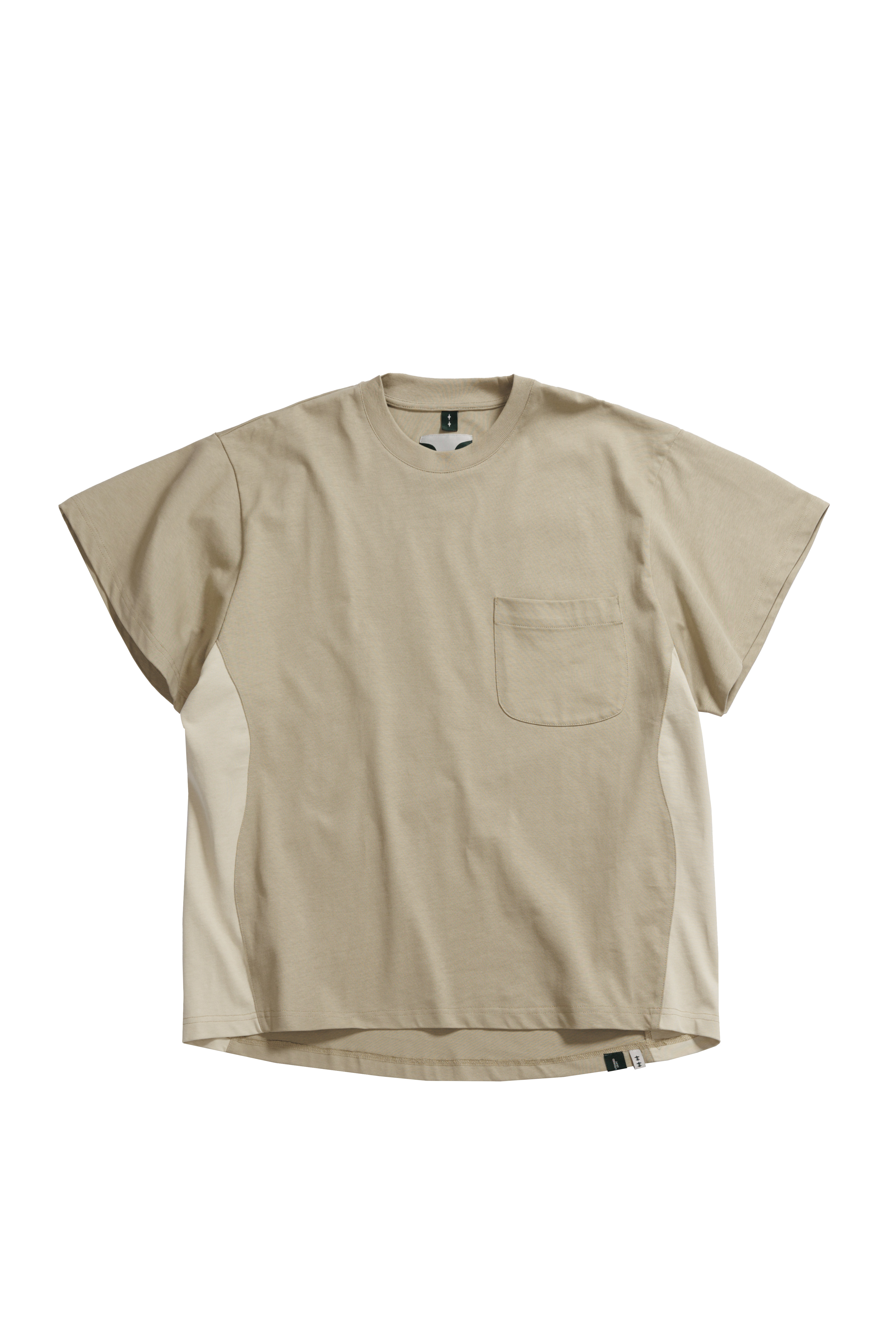 CURVED LINE TEE - KHAKI