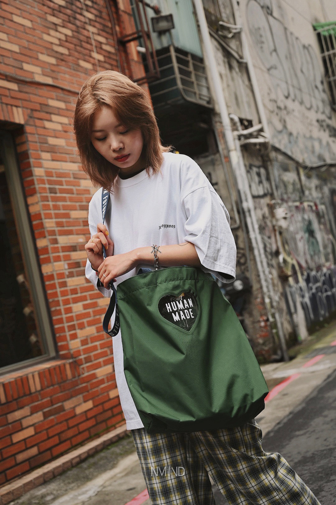 <快速出貨>HUMAN MADE PVC肩背包 兩用提袋 綠