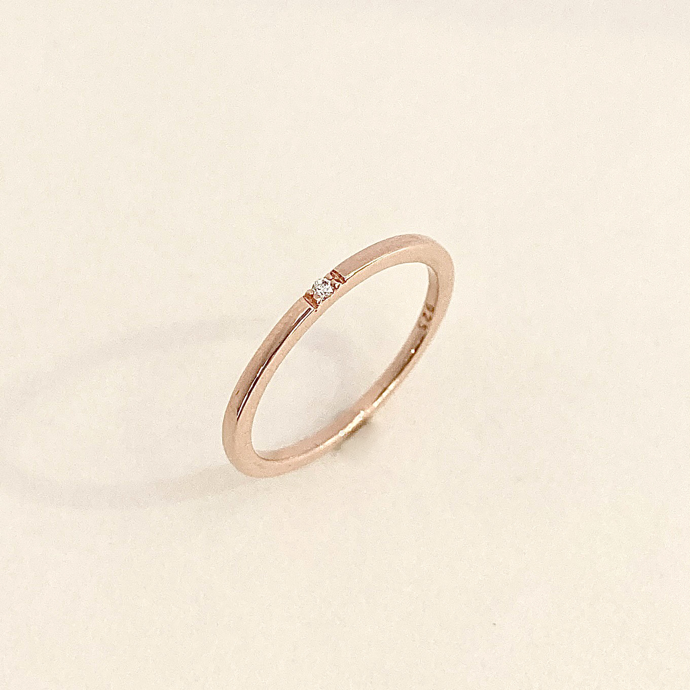 美型單鑽 純銀戒指