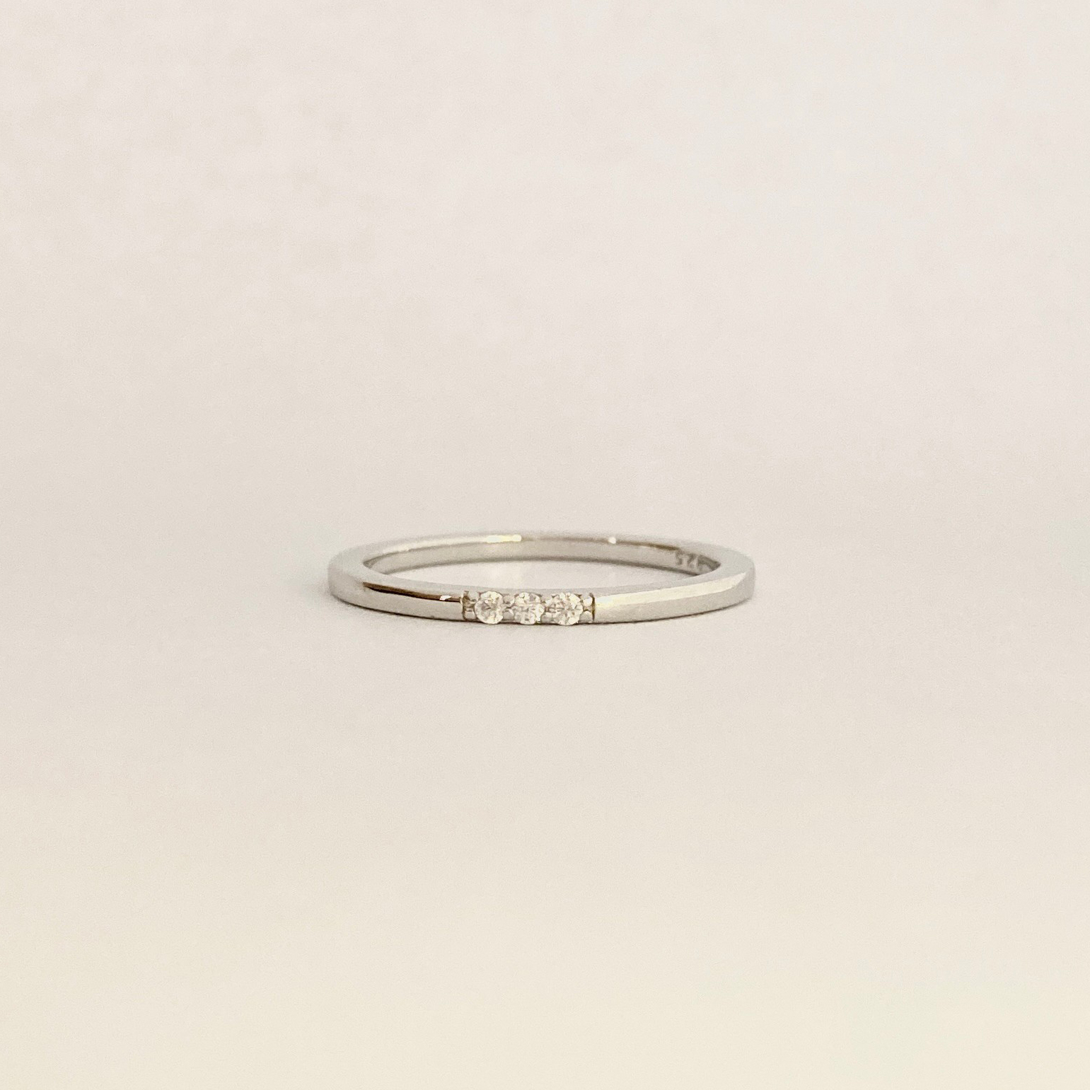 美型排鑽 純銀戒指