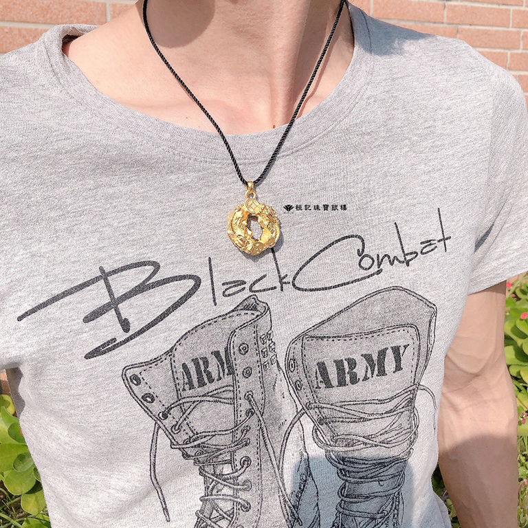 運轉錢坤貔貅 黃金墜子/編織金手鍊