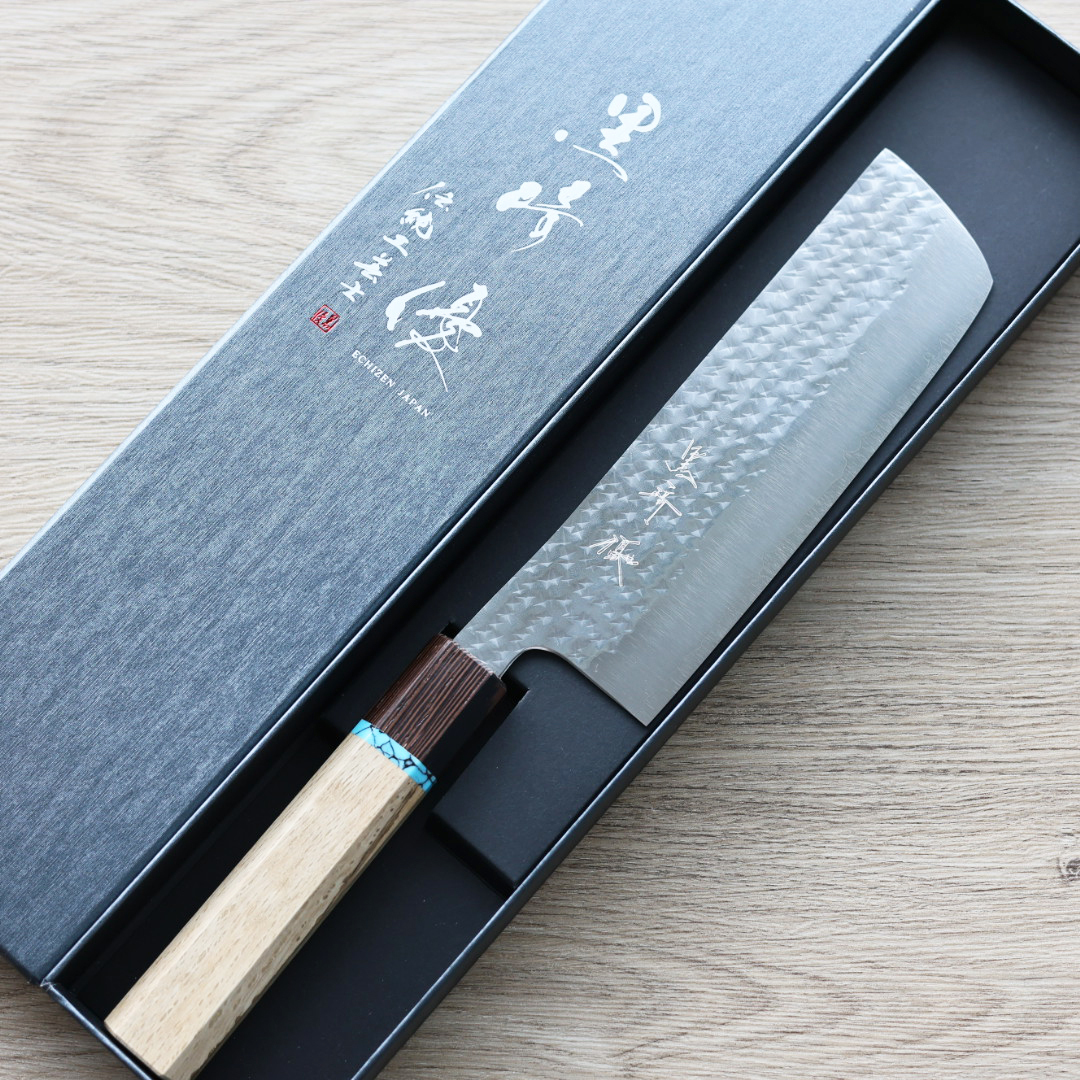 黑崎優 閃光 菜切 160mm SG2粉末HSS鋼 綠松石環柄