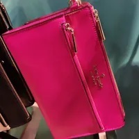 [S] KATE SPADE K6138 STACI SAFFIANO LEATHER MEDIUM WRISTLET, DEEP HIBISCUS, 196021273223 (SKS630)
