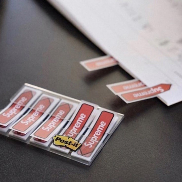 SUPREME 19FW Post-it Flags 便籤 書籤 貼紙 便利貼 隨手貼 一盒100入【SUP601】
