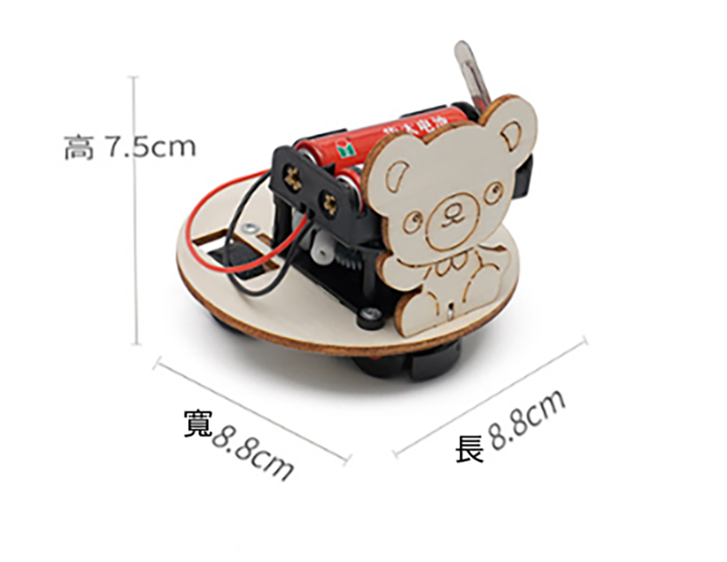 STEM避障小車木材料包 C-46