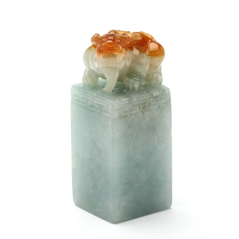 【雅紅珠寶】天然紅翡翠開運印鑑-紅運當頭-貔貅-O0047