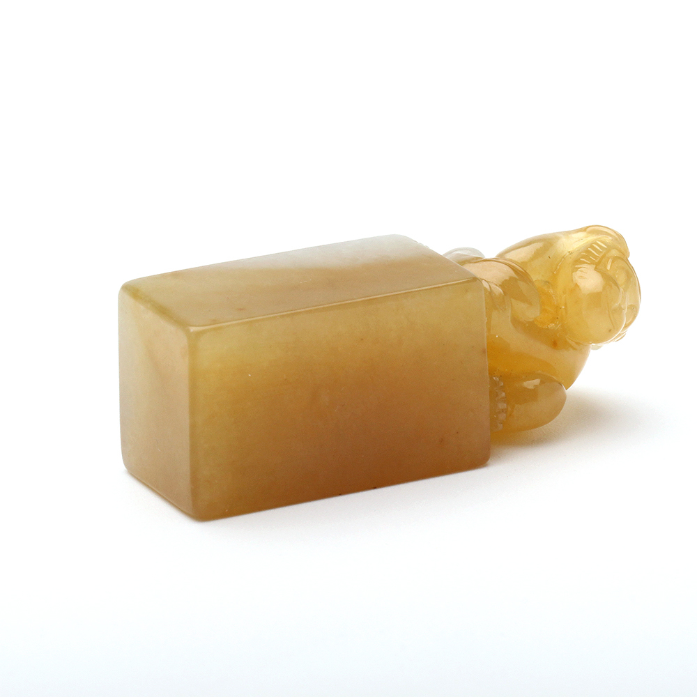 天然金黃翡翠玉開運印鑑-十二生肖-猴-靈猴獻寶-雅紅珠寶