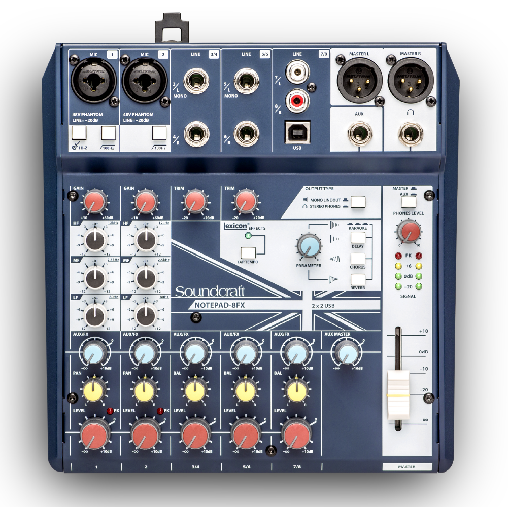 Soundcraft Soundcraft / Notepad 8FX USB類比混音機 — 三峽錄音 / 音響｜YA! 玩音樂