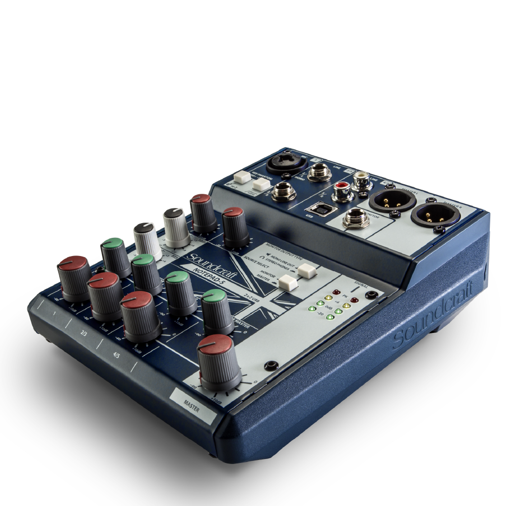 Soundcraft SoundCraft / Notepad 5 5軌 USB類比混音機 第 3 張圖片｜三峽錄音 / 音響