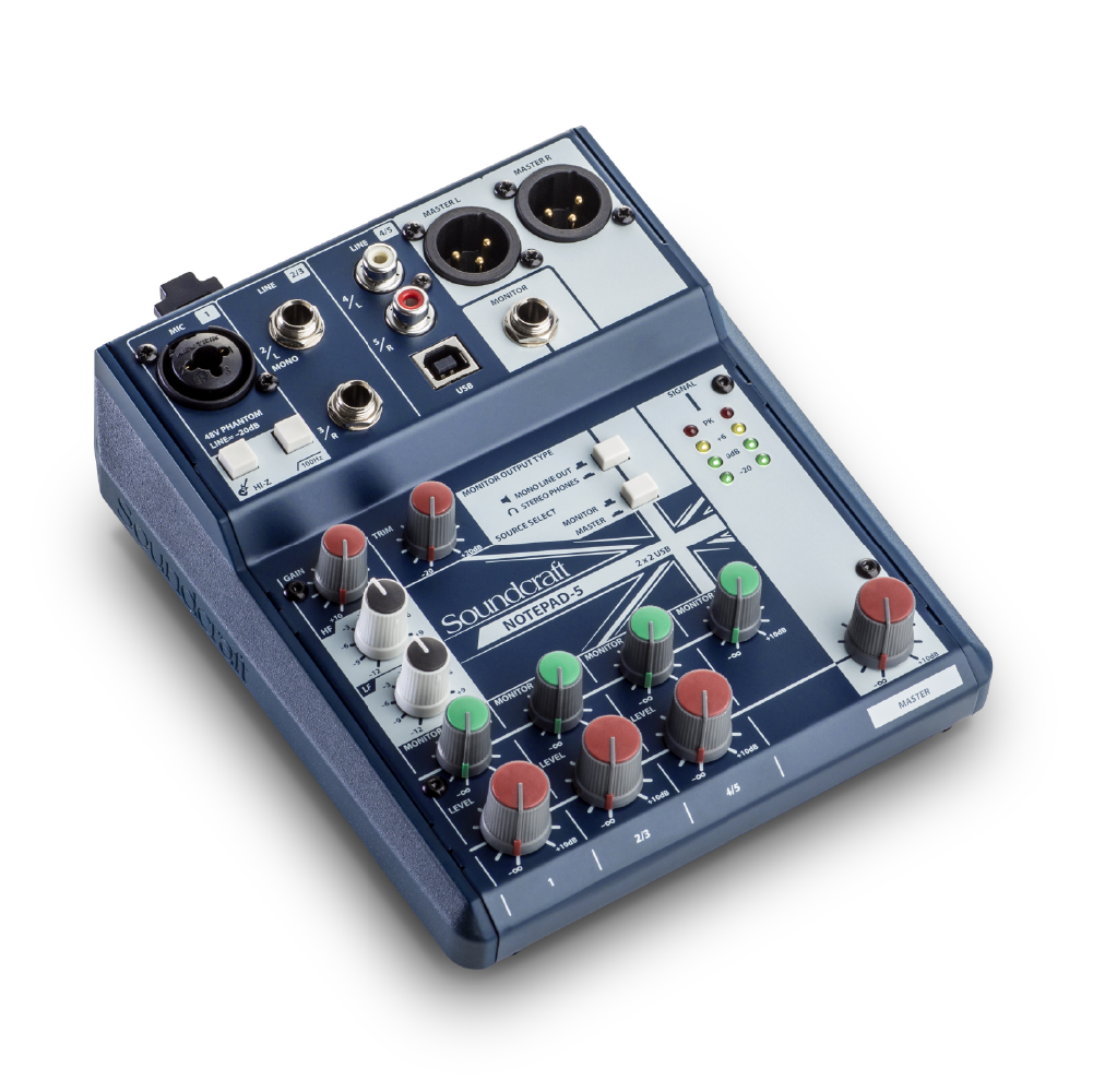 Soundcraft SoundCraft / Notepad 5 5軌 USB類比混音機 第 2 張圖片｜三峽錄音 / 音響