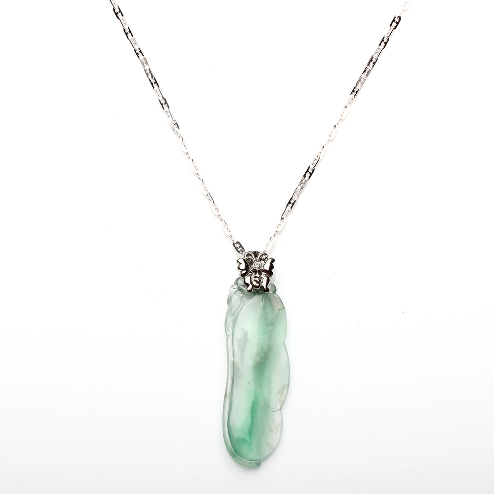 【雅紅珠寶】天然玻璃種翡翠玉項鍊-豆蔻年華-木拿礦區