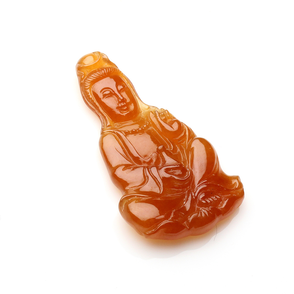 【雅紅珠寶】天然全滿紅翡翠玉-觀世音菩薩