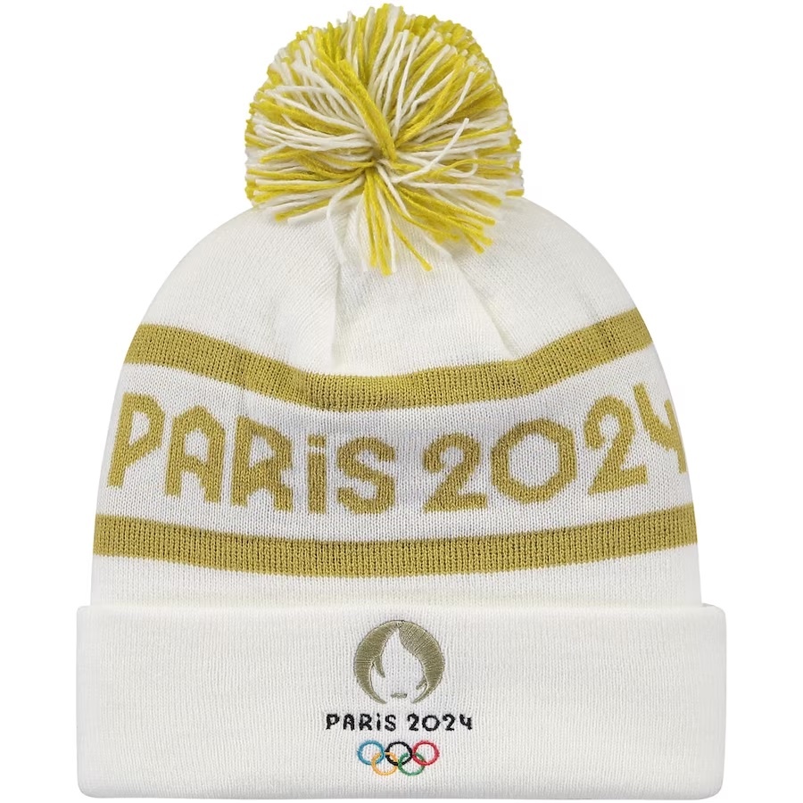 Paris 2024 Olympics Bobble Hat White   Original 