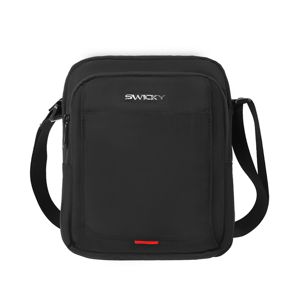 【SWICKY】 輕量休閒側背包/肩背包/斜背包/大容量包(黑)