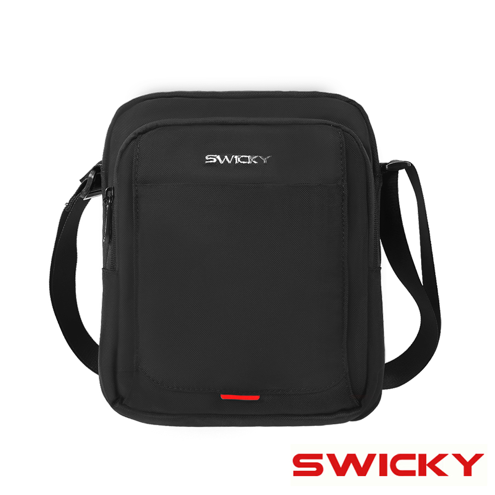 【SWICKY】 輕量休閒側背包/肩背包/斜背包/大容量包(黑)