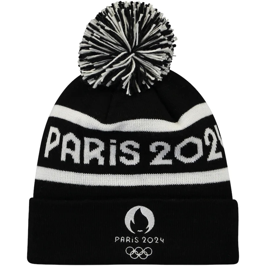 Paris 2024 Olympics Bobble Hat Black