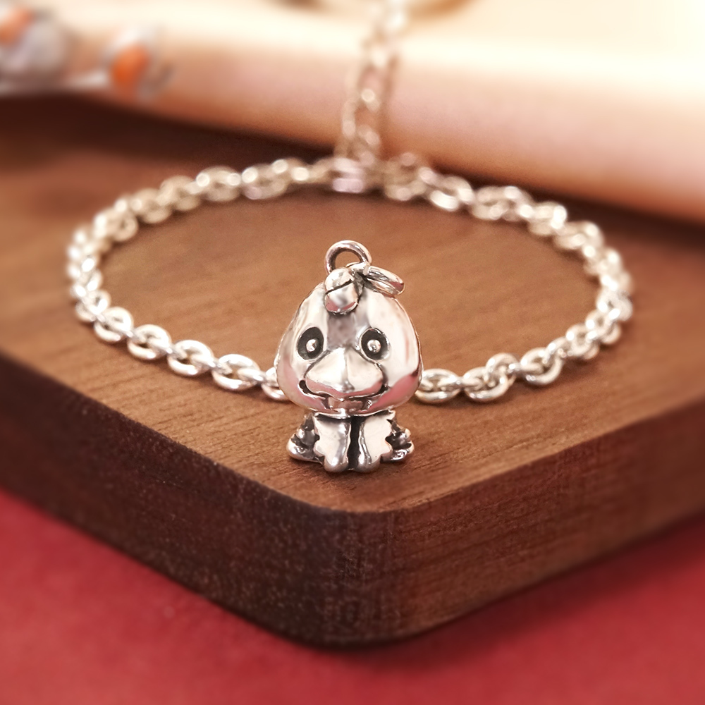 金雞報喜 雞寶寶兒童手鍊(細版) 雞年生肖送禮 925純銀手鍊