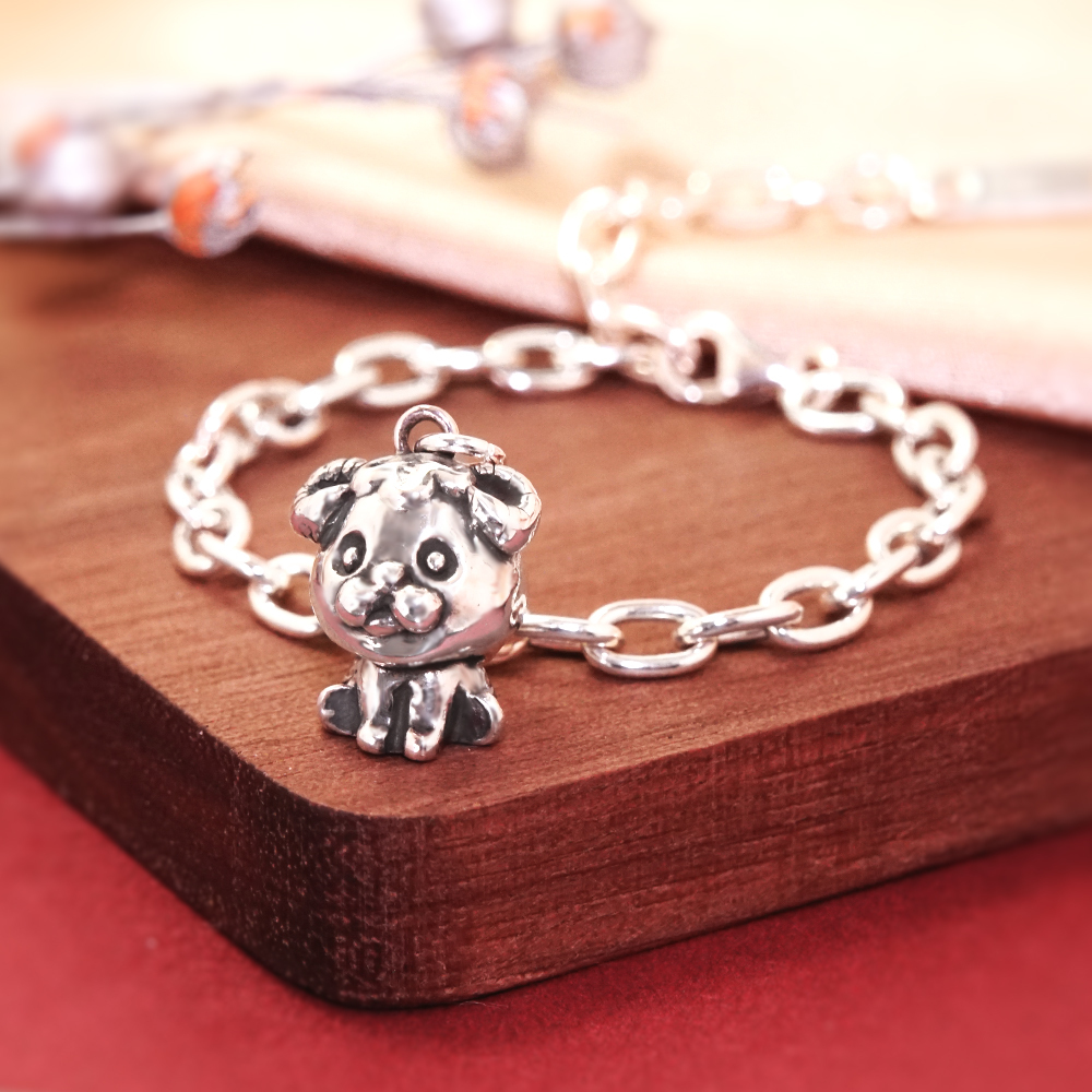 三羊開泰 羊寶寶兒童手鍊(寬版) 羊年生肖送禮 925純銀手鍊