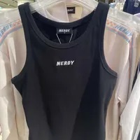 [S] NERDY W'S ESSENTILA SLEEVELESS TOP,BLACK, SN235 (SN235)