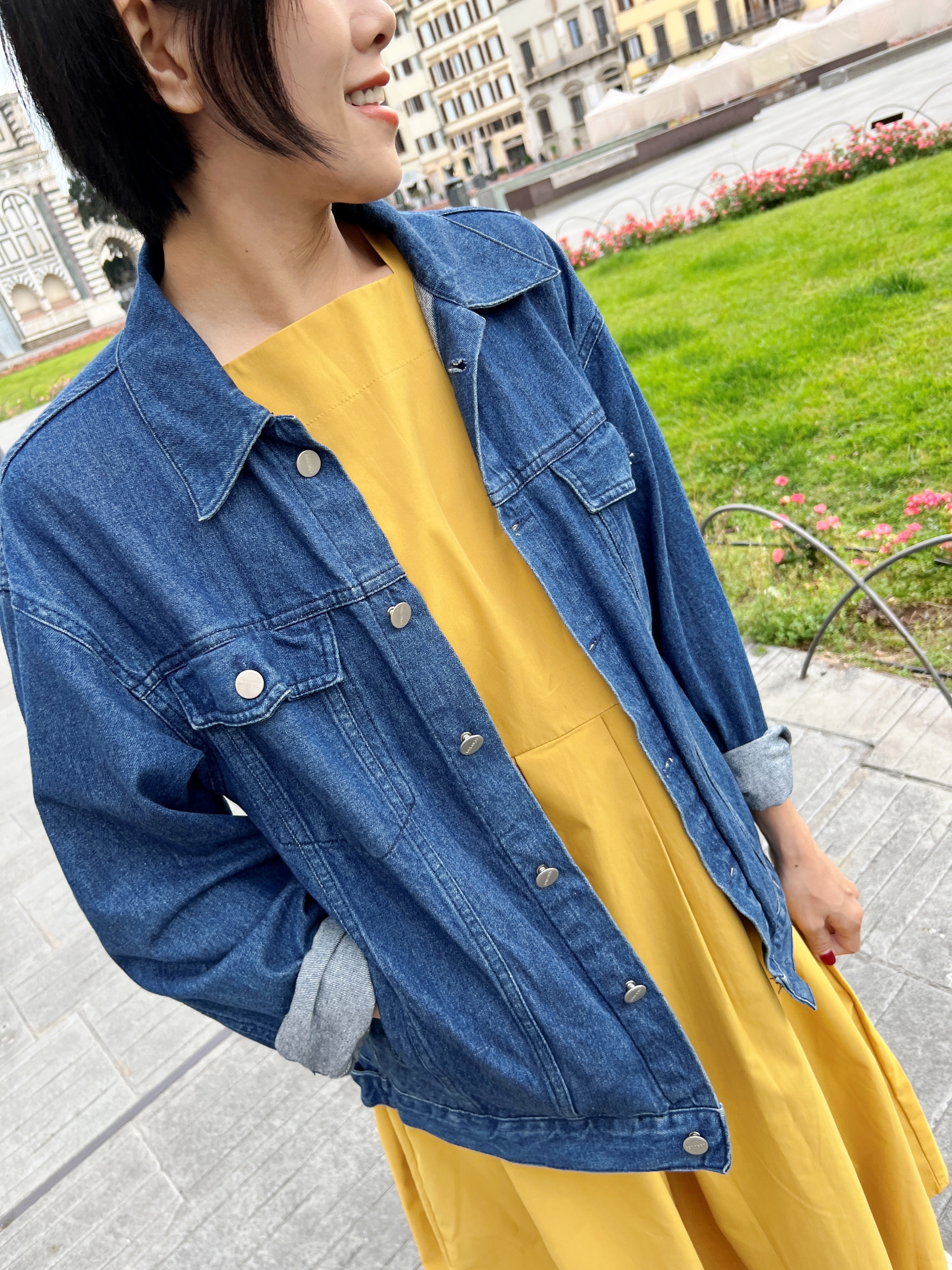 正韓超好看微鬆原色牛仔外