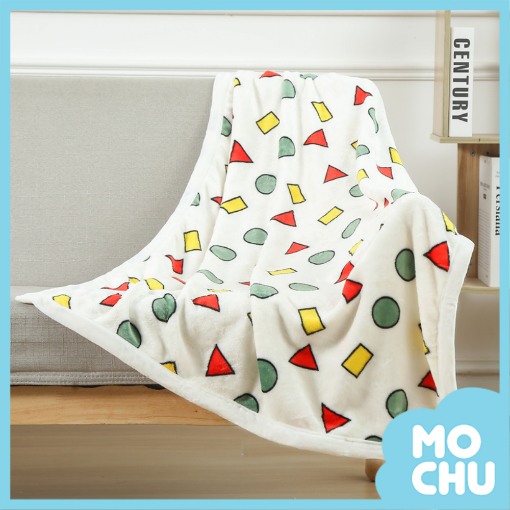 方塊圈圈法蘭絨毛毯(三色)