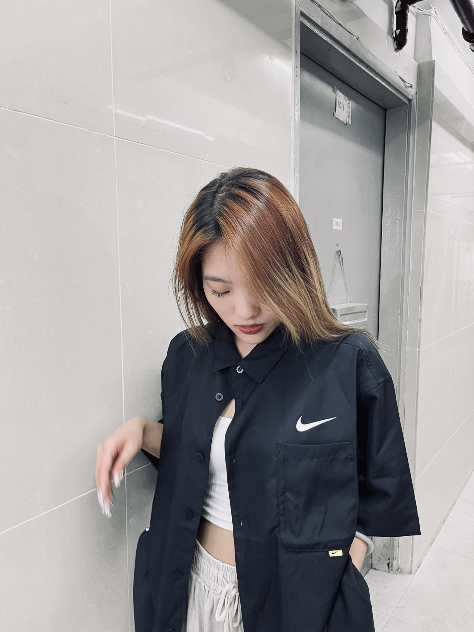 Nike Sportswear Swoosh 恤衫兩色 Black/Cream(奶白色)