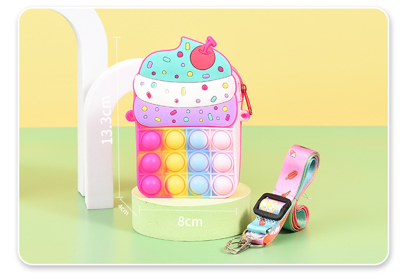 蛋糕矽膠包捏捏樂斜挎包 T-3562