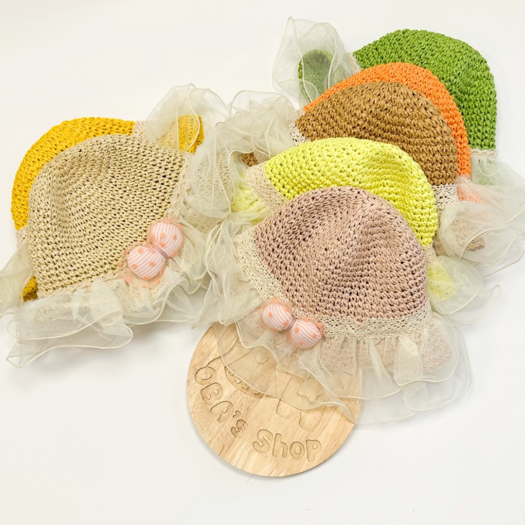 【限量】紗紗滾邊-兒童夏季編織帽(50)