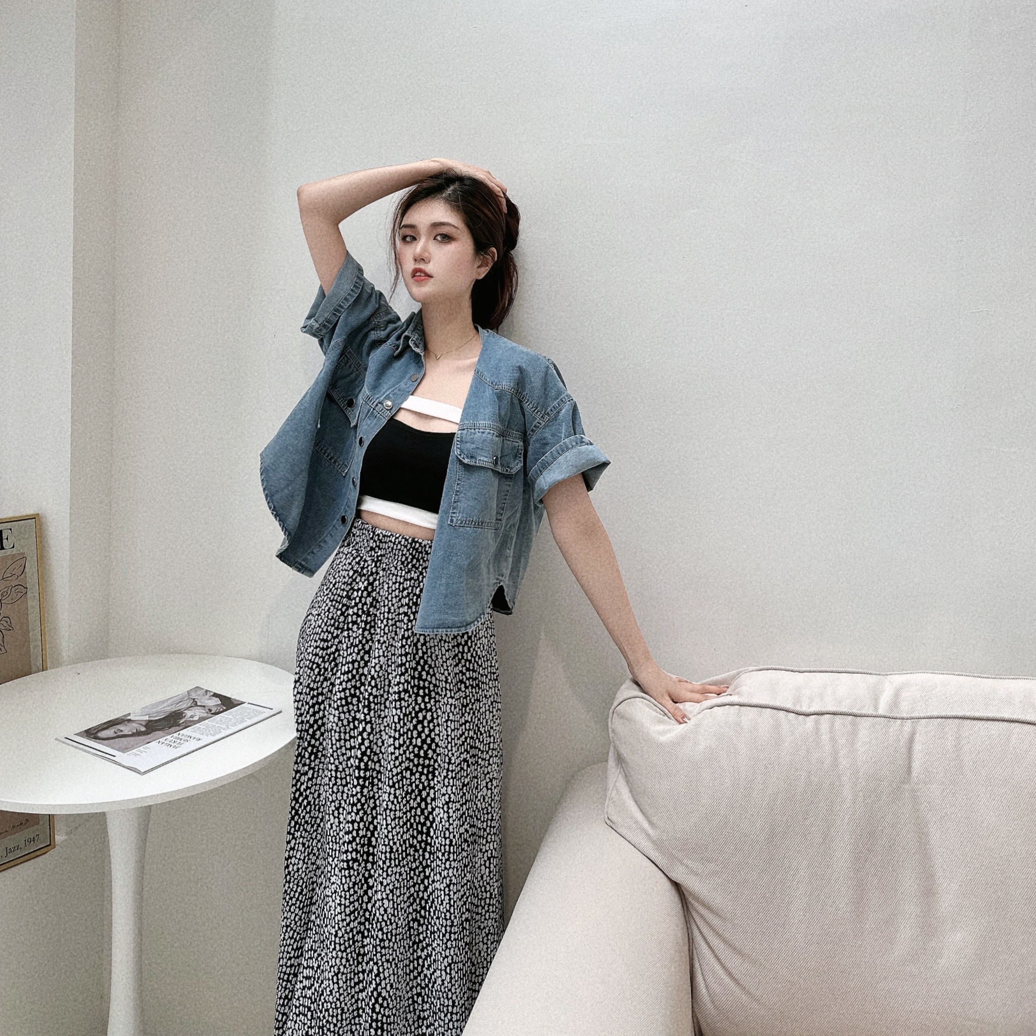 春夏百搭牛仔襯衫外套/二色