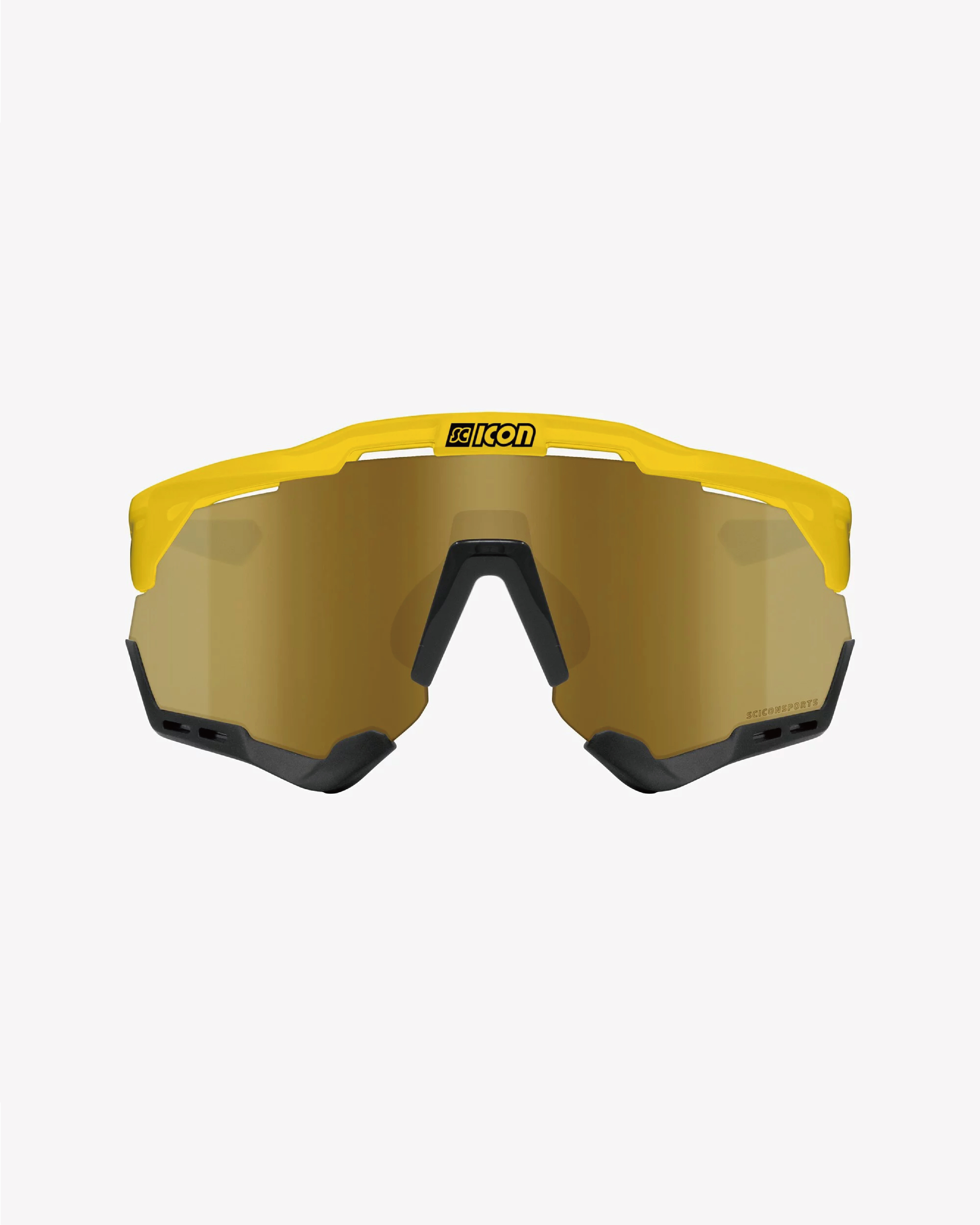 【SCICON】AEROSHADE XL 運動眼鏡 亮黃框/鏡面銅片