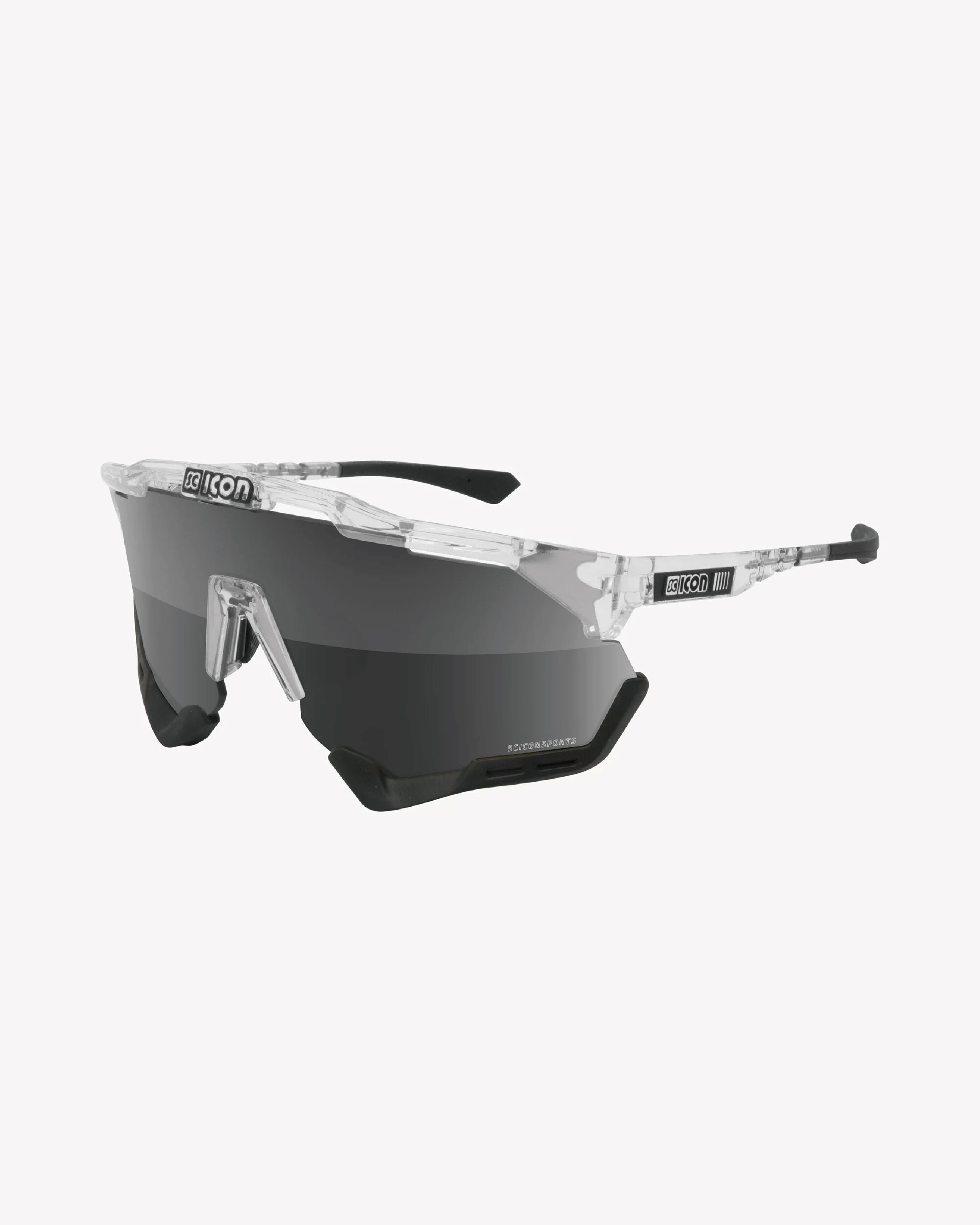【SCICON】AEROSHADE XL 運動眼鏡 透明框/鏡面銀片